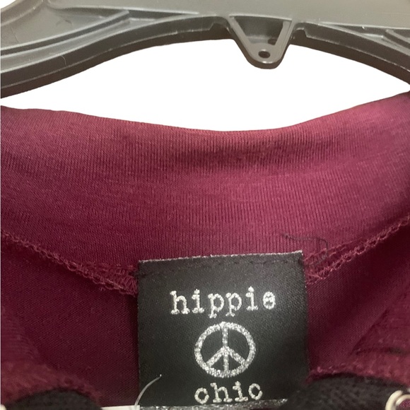 Shirt Top Tunic Lizette Eyelet Size XL 19.5” Pit to Pit 27”L by Hippie Chic - Picture 4 of 9